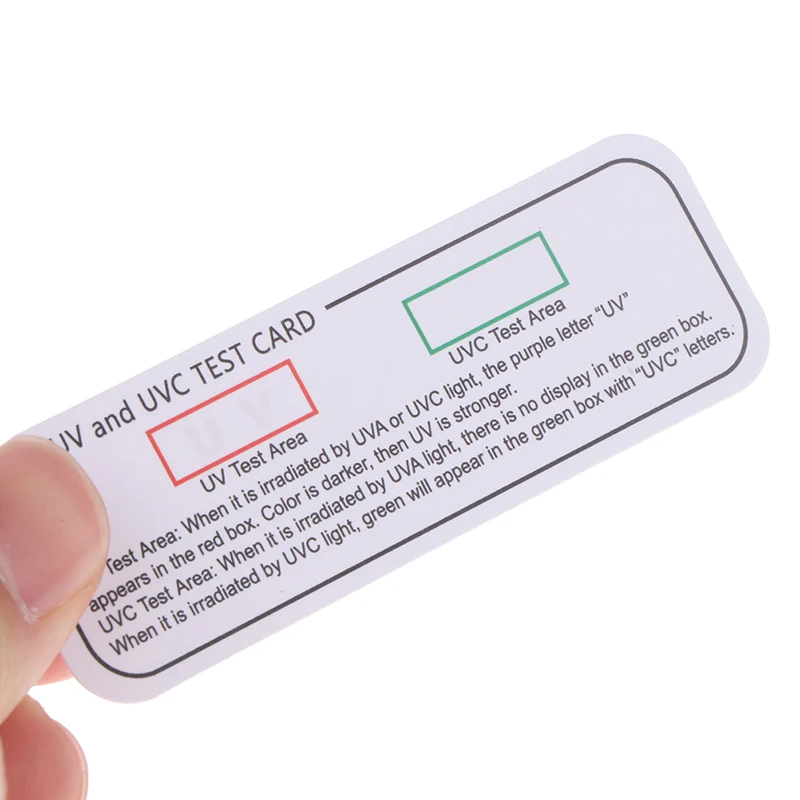 

10PCS White Light Ultraviolet Sterilization Test Cards UVA UVC Test Cards Light Wavelength Indicator Cards UV test Accessories