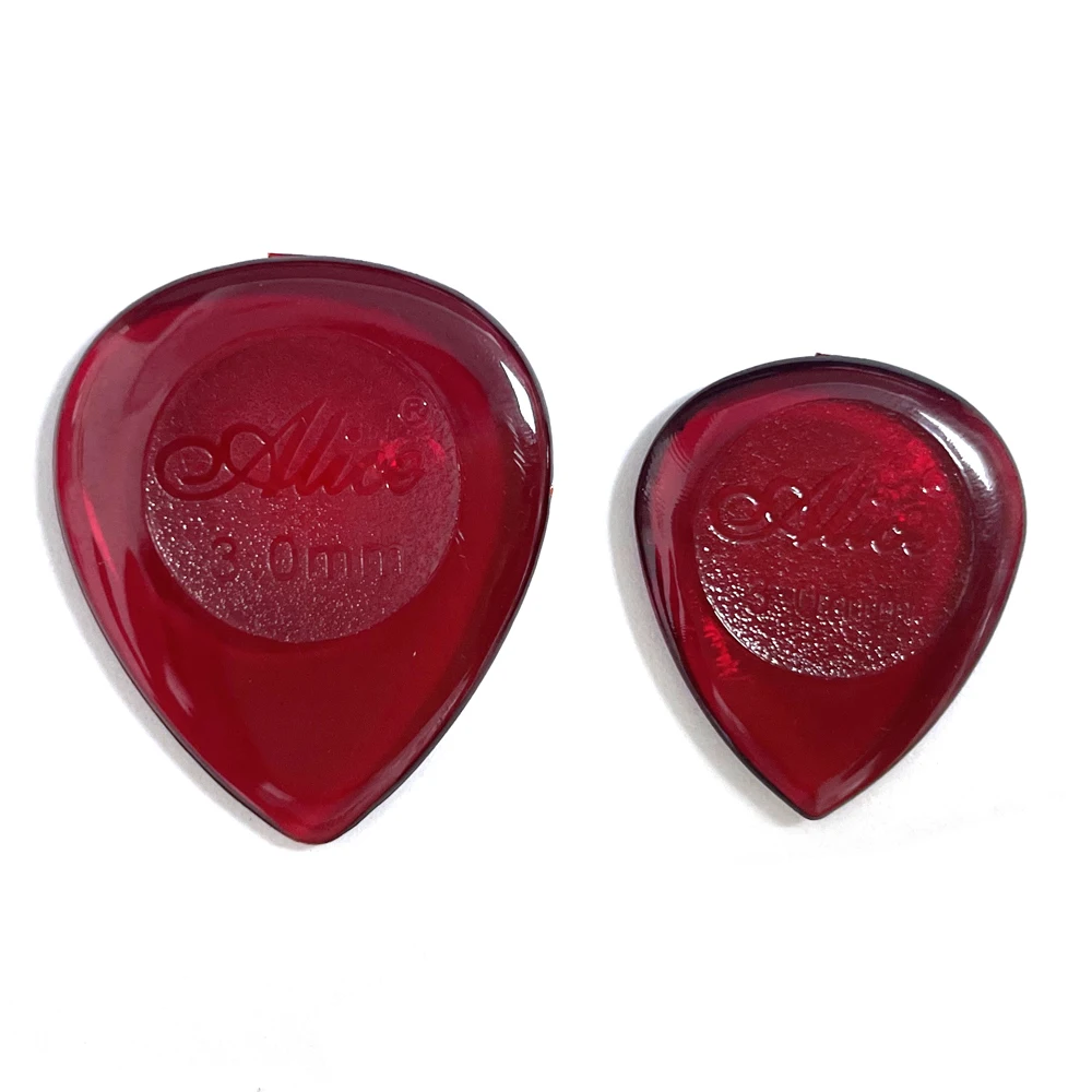Red X-Heavy 3mm Teardrop Waterdrop Guitar Picks Plectrums Electric Guitar Jazz 50pcs