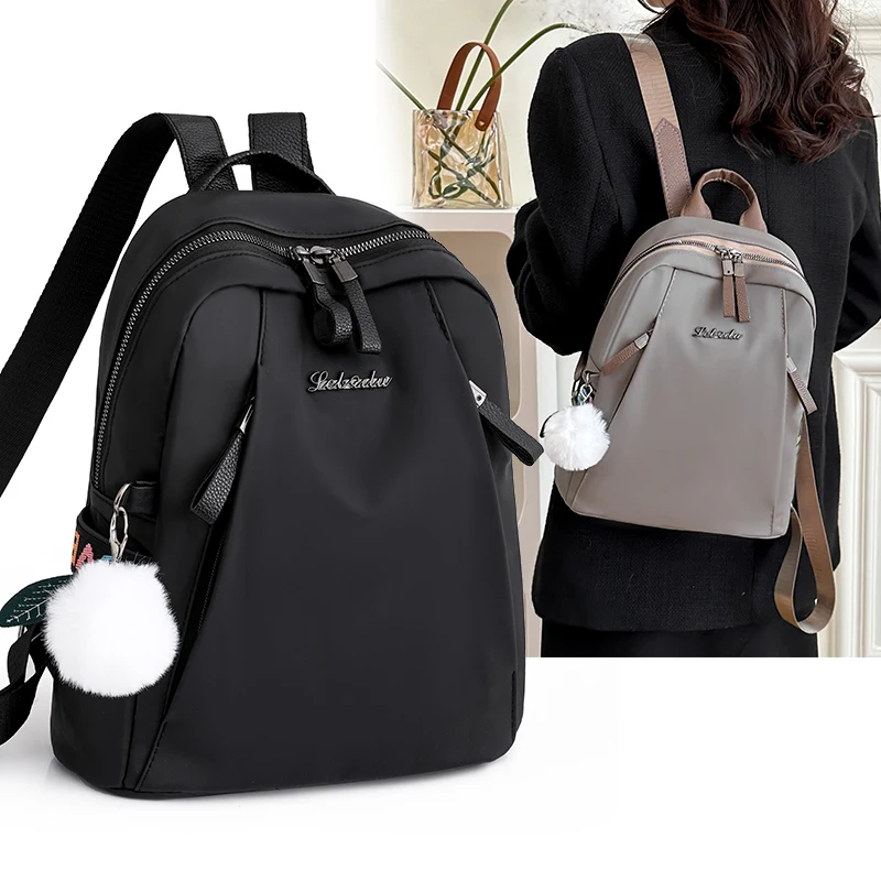 Casual Bagpack for Women Waterproof Oxford Backpack Female Large Capacity Travel Rucksack Simple Back Pack for Teenage Girls
