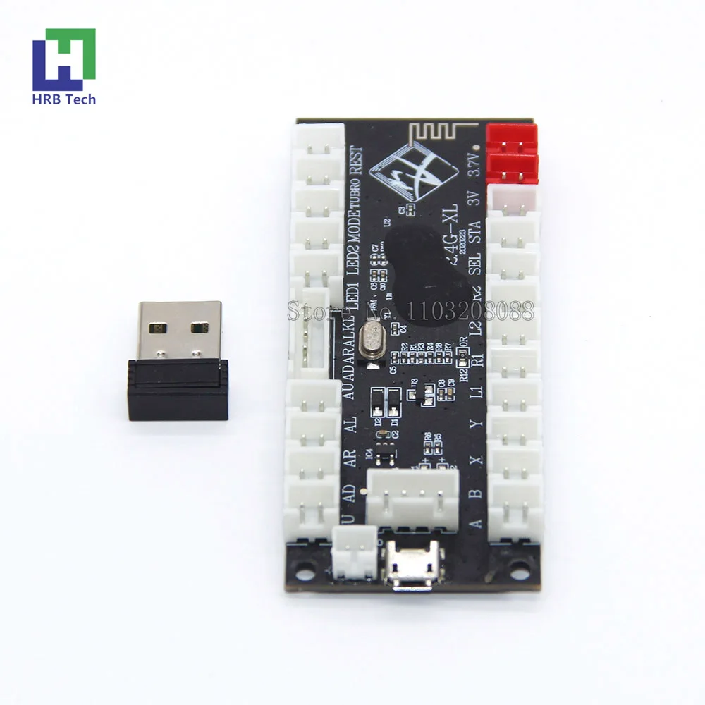 2.4G 무선 제로 지연 조이스틱 인코더 아케이드 게임 컨트롤러 보드 Diy 키트 부품 무선 PC/PS3/안드로이드 지원