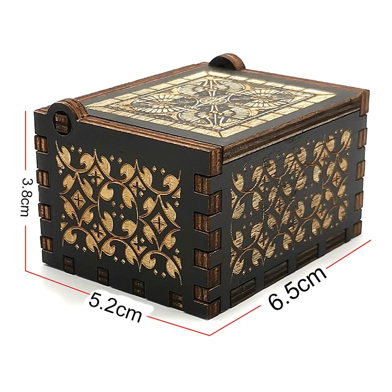 Black Wood The Internationale Music Box 18 Tones Musical Gifts For Senior Grandparent Commemorative Souvenir New Year Cute Decor