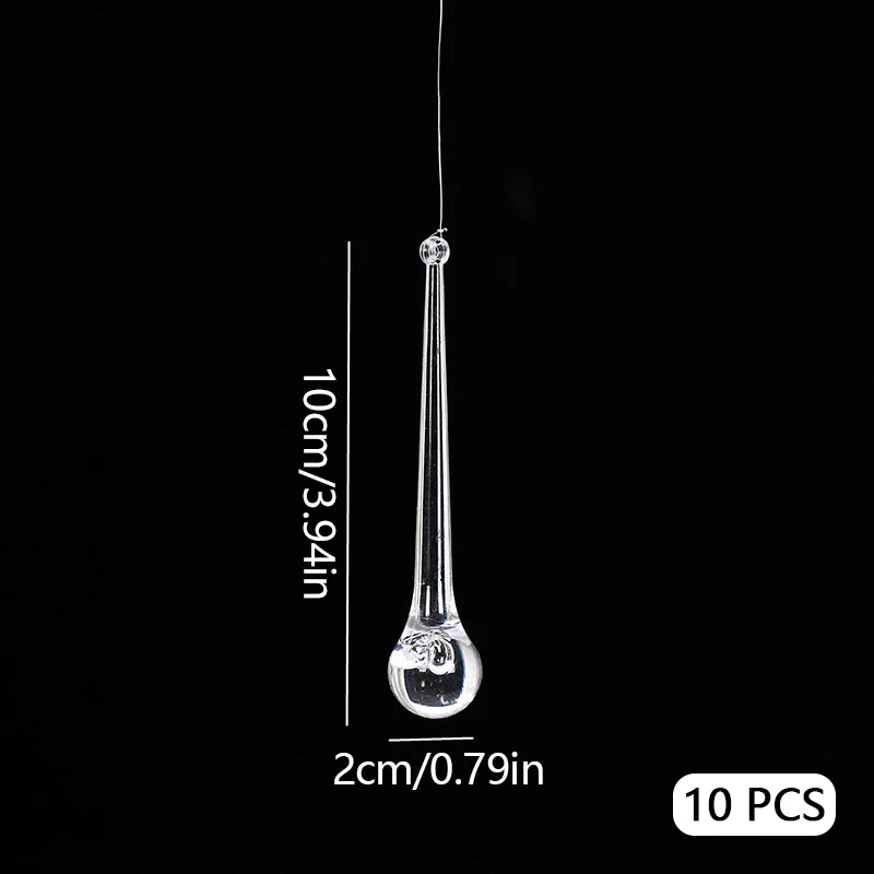 10Pcs Transparent Acrylic Hummingbird Pendant Ornaments Clear Mini Bird Animal Hanging Ornaments for Home Decoration Accessories 6