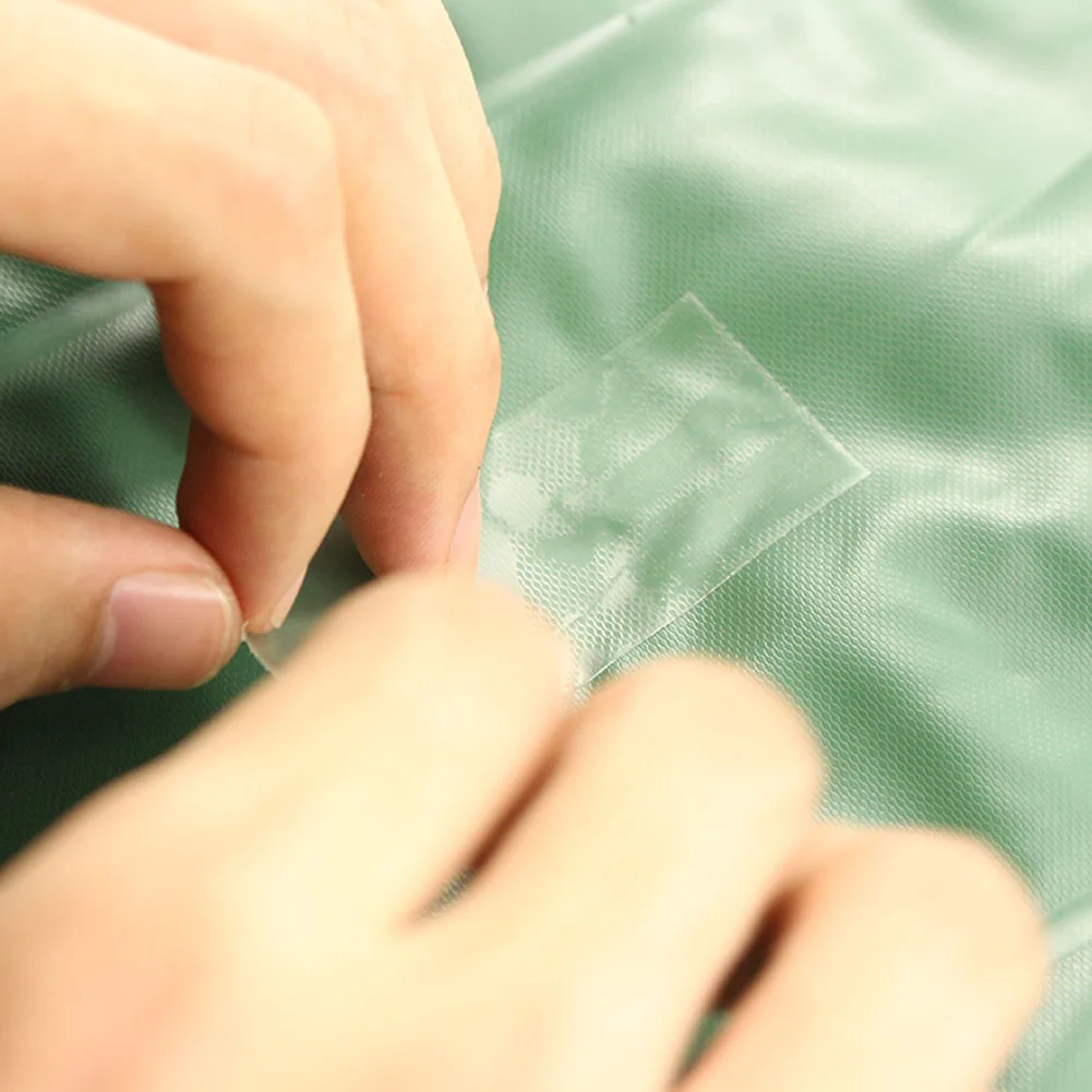 Camping tent repair tape self-adhesive repair patch clear TPU adhesive patch waterproof inflatable toy repair kit elastic square for rubber boat