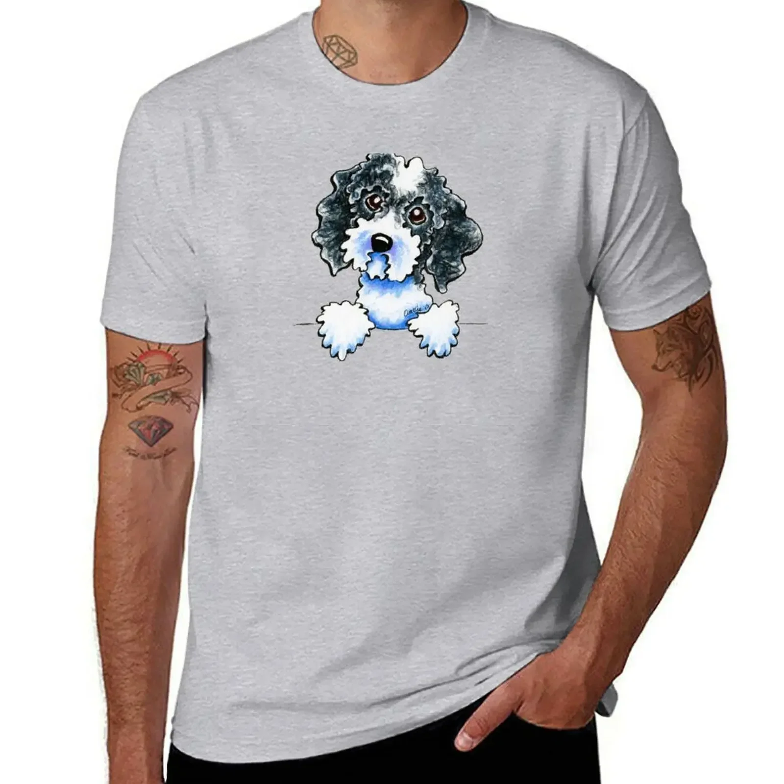

Black Parti Cockapoo Lined Up T-shirt plus sizes for a boy fruit of the loom mens t shirts