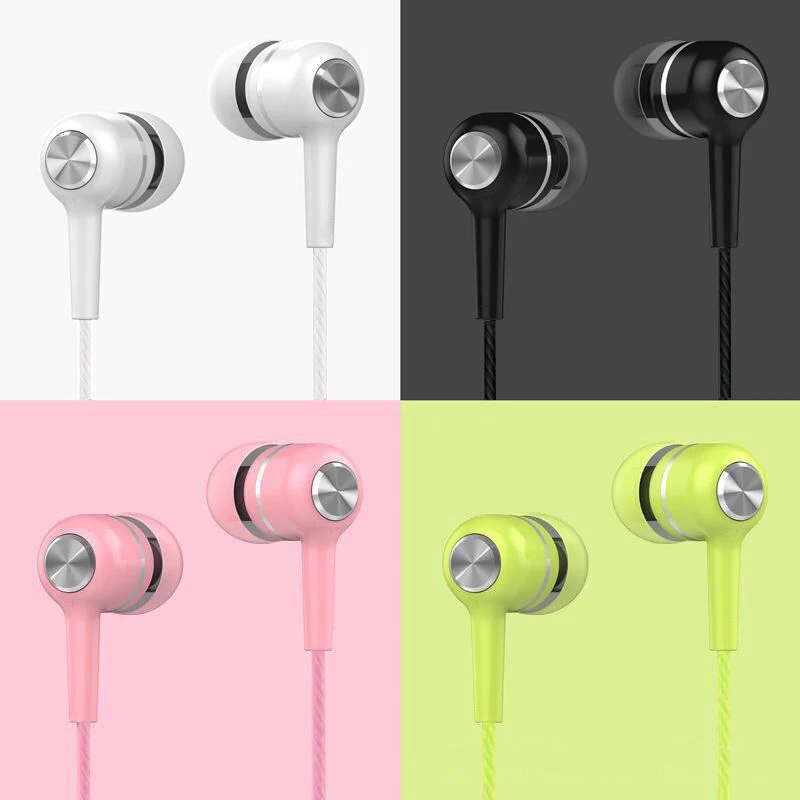 Universal 3.5mm AUX Plug Earphone In-ear Wired Headphones HiFi Sound Quality Built In HD Mic For Xiaomi Realme Computer Headset