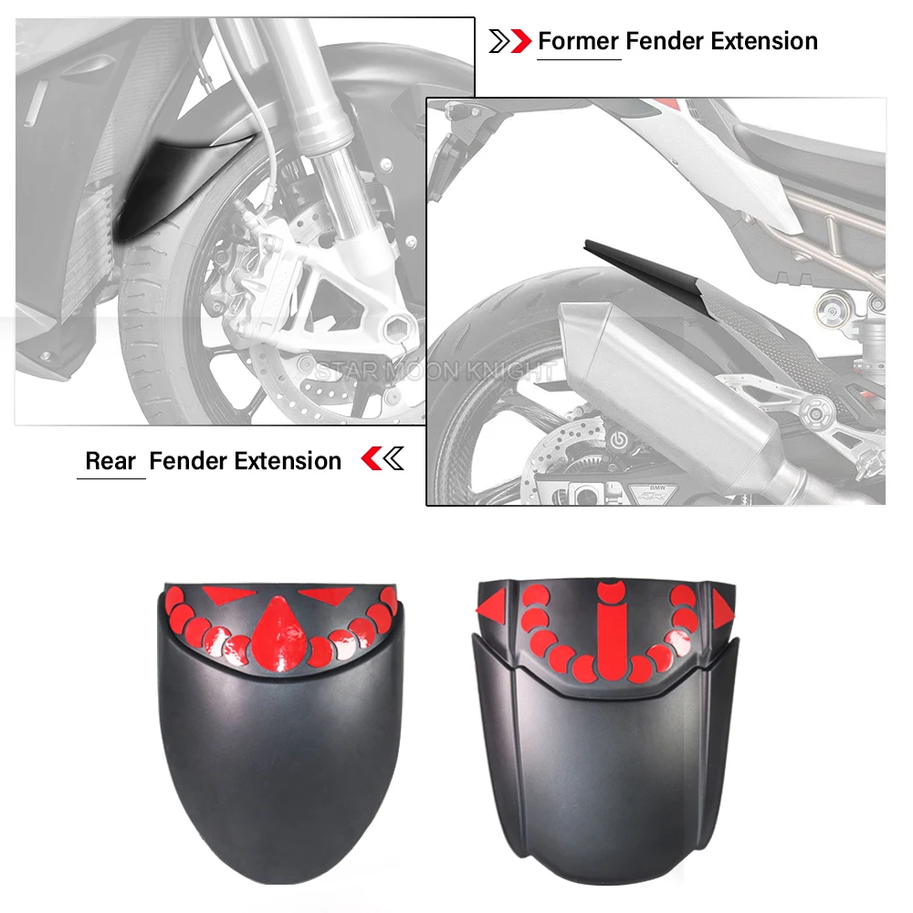 

For BMW S1000R 2021 2022- S1000RR 2019- M1000RR S 1000 RR R Accessories Rear Fender Hugger Extension Front Mudguard Extender