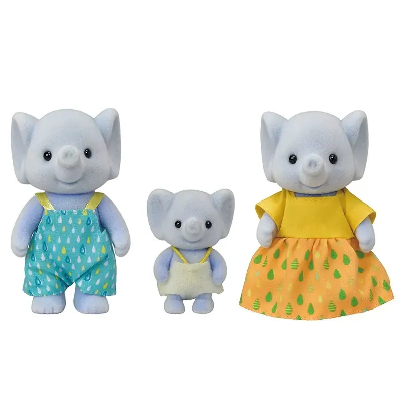 

Sylvanian Families Dollhouse Furry Figures Bubblebrook Elephant Family 3pcs Set Animal Toys Dolls Girl Gift New in Box 5376