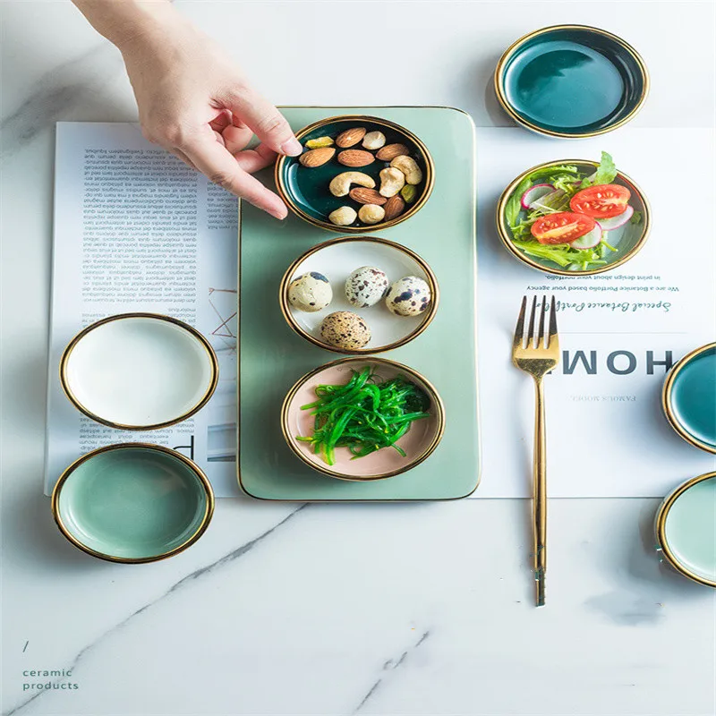LuxuryCreativeSauceDishNordicCeramicPlateSeasoningSoySauceBowlVinegarKetchupDishes