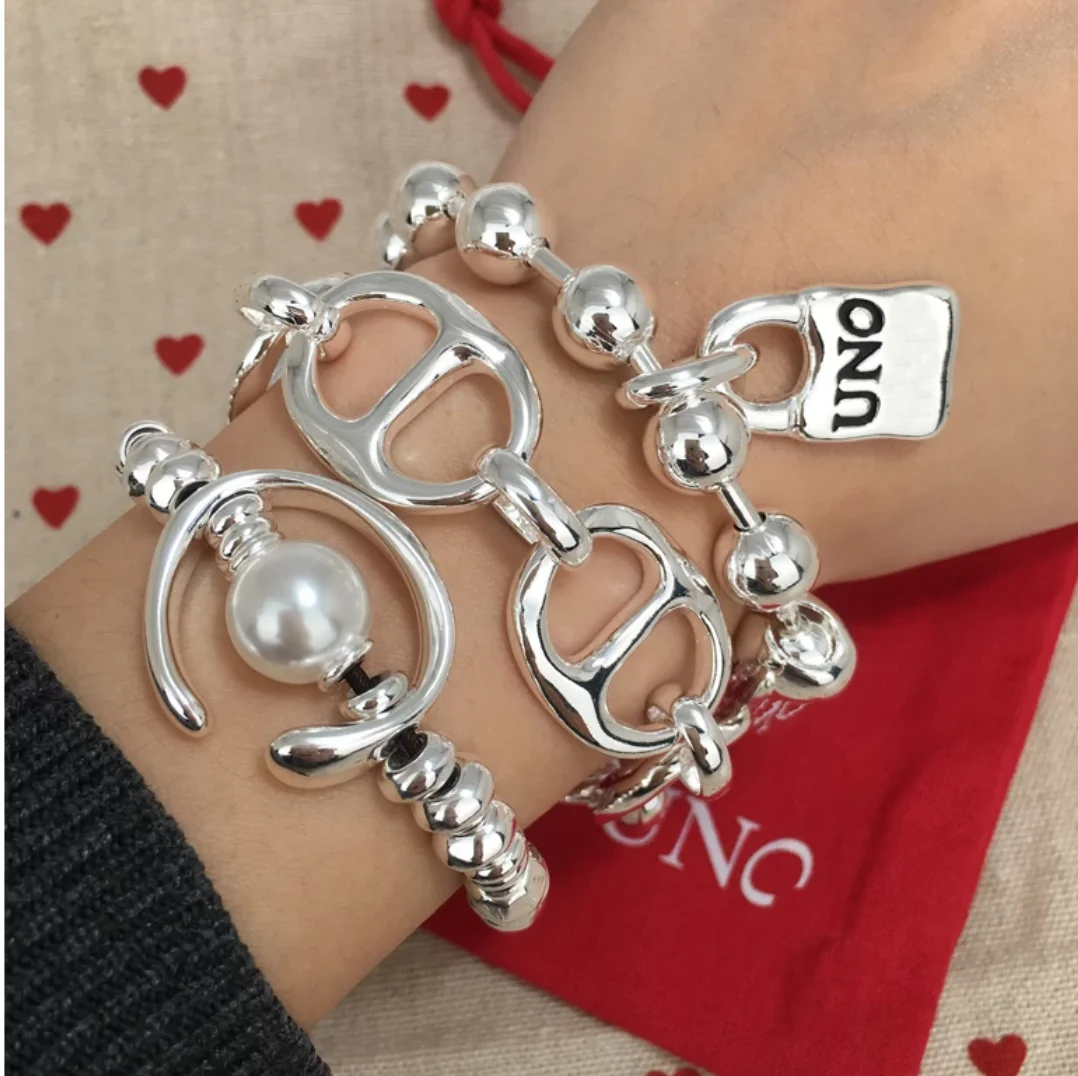 Yisheng alloy bead Bracelet, Silver clasp, fashion, with logo, wholesale, new 2021, European fashion gift bracelet