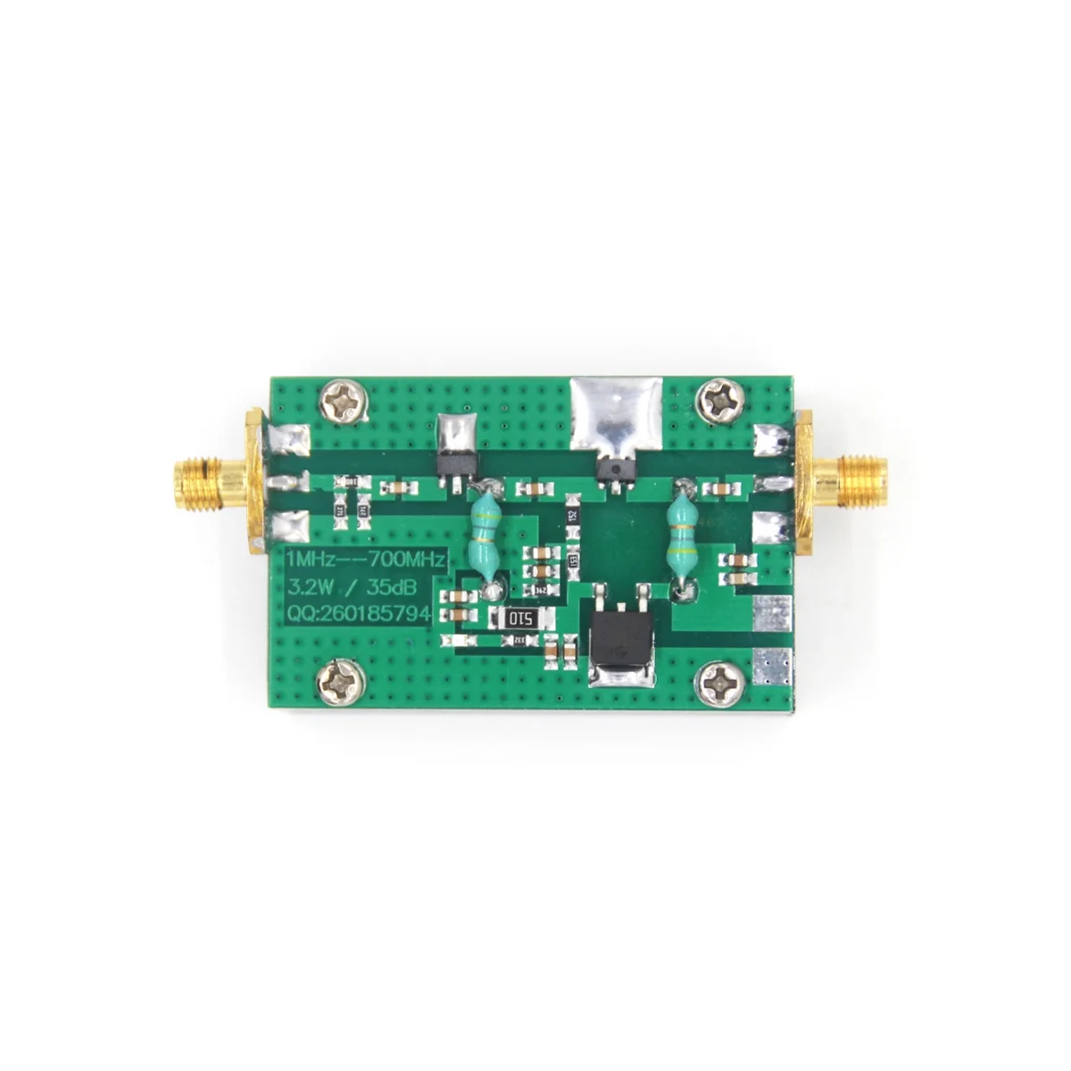 

35Db 1MHz-700MHZ RF Power Amplifier 3.2W HF VHF UHF FM Transmitter +15V DC