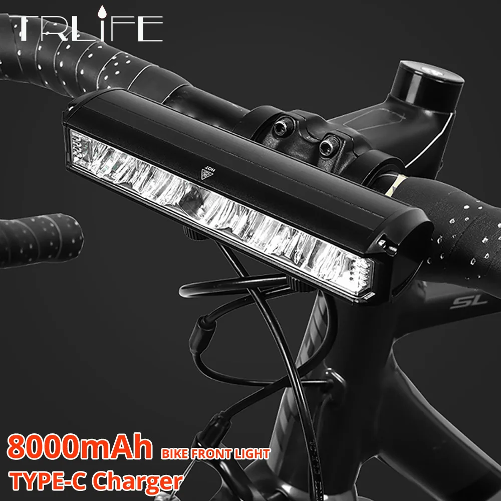 TRLIFEHighLumenBicycleLightFront8000mAhBikeLightWaterproof
