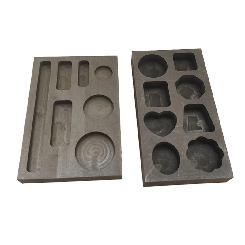 

Graphite Crucible Mould Square Round Graphite Casting Ingot Bar Mold for Gold Silver Metal Melting Refining Dropship