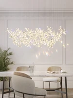 2024 Luxury Crystal Restaurant Pendant Light Luxury Italian Designer Dining Hall Lamp Kitchen Bar Table Decorative Pendant Lamp 2