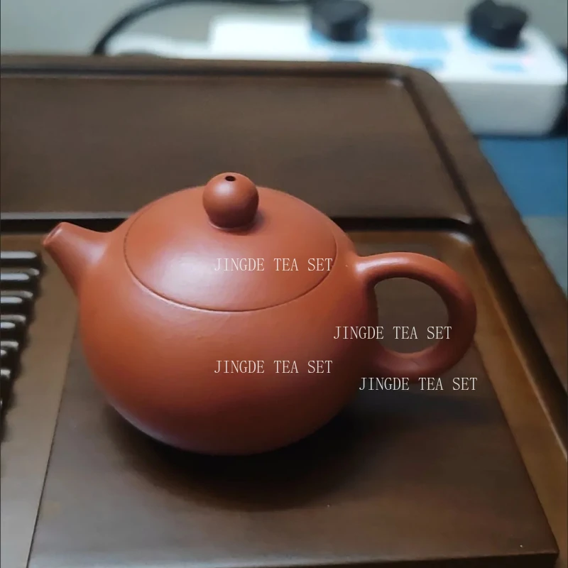 120ml Earthenware Pot of Yixing Handmade Small Capacity Ball Hole Xishi Pot Household Chinese Style Tea Maker Kung Fu Teapot