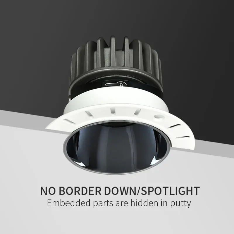 LED Downlight 12W AC220V 220v Recessed Spotlight Borderless Ceiling Downlight Aluminum Lighting Bedroom Kitchen Indoor Down Lamp