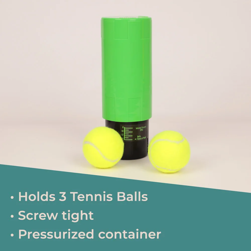Tennis Ball Container Pressurized Storage Keeps Balls Bouncing Like New
