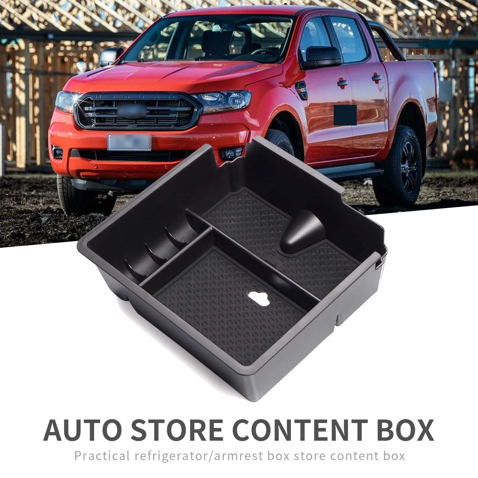 

ZUNDUO ящик для хранения в подлокотнике автомобиля для Ford RANGER 2012-2023, аксессуары для интерьера, контейнер центральной консоли