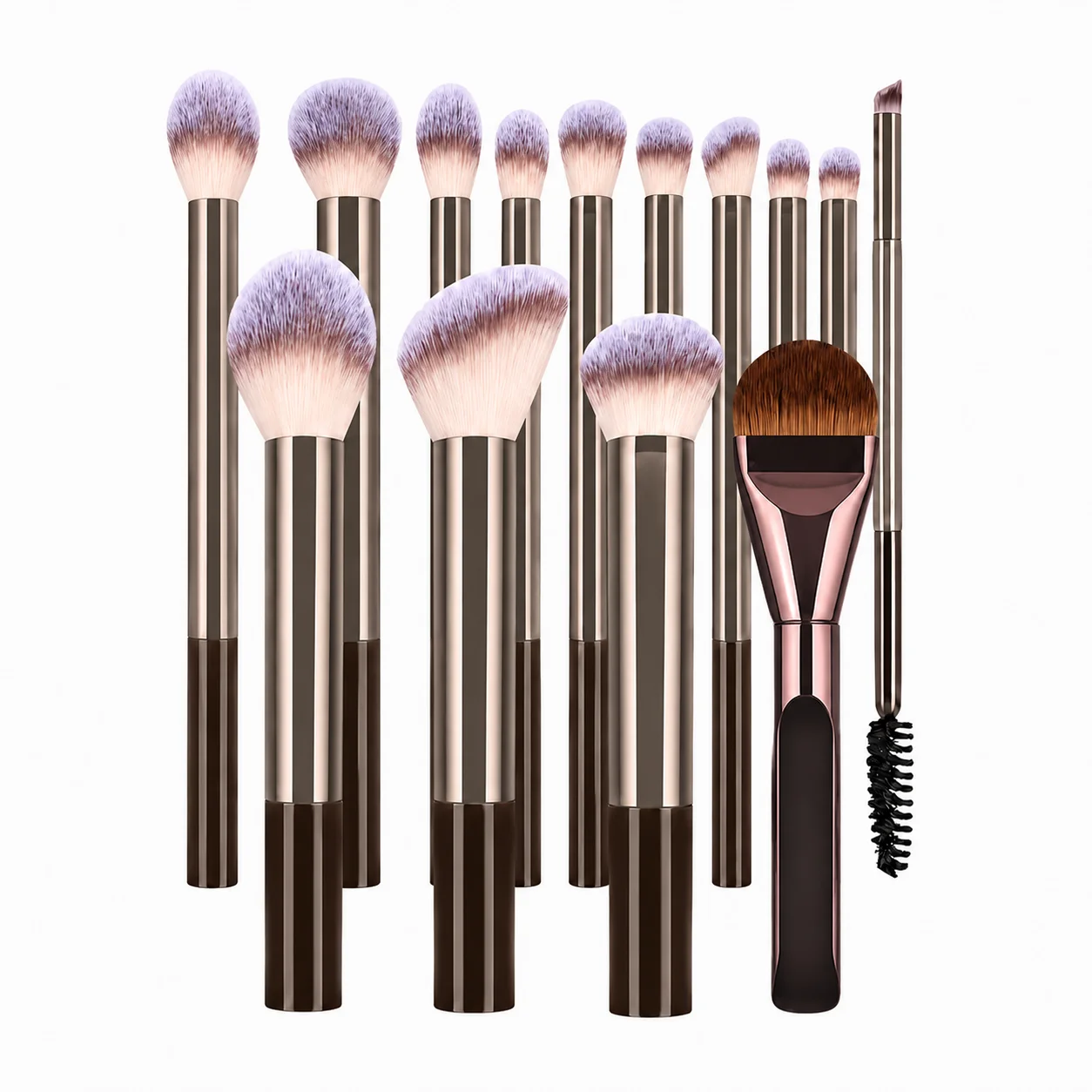 14PCS Makeup Brush Set Foundation Concealer Powder Eyeshadow Blush Brush Kabuki Blending Cosmetic Beauty Tool for Face 4.9 2 1