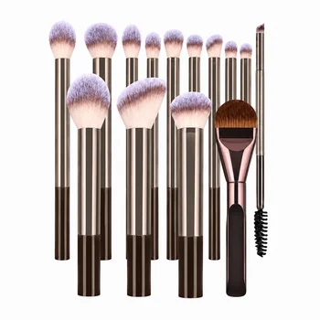 14PCS Makeup Brush Set Foundation Concealer Powder Eyeshadow Blush Brush Kabuki Blending Cosmetic Beauty Tool for Face 4.9 2 1