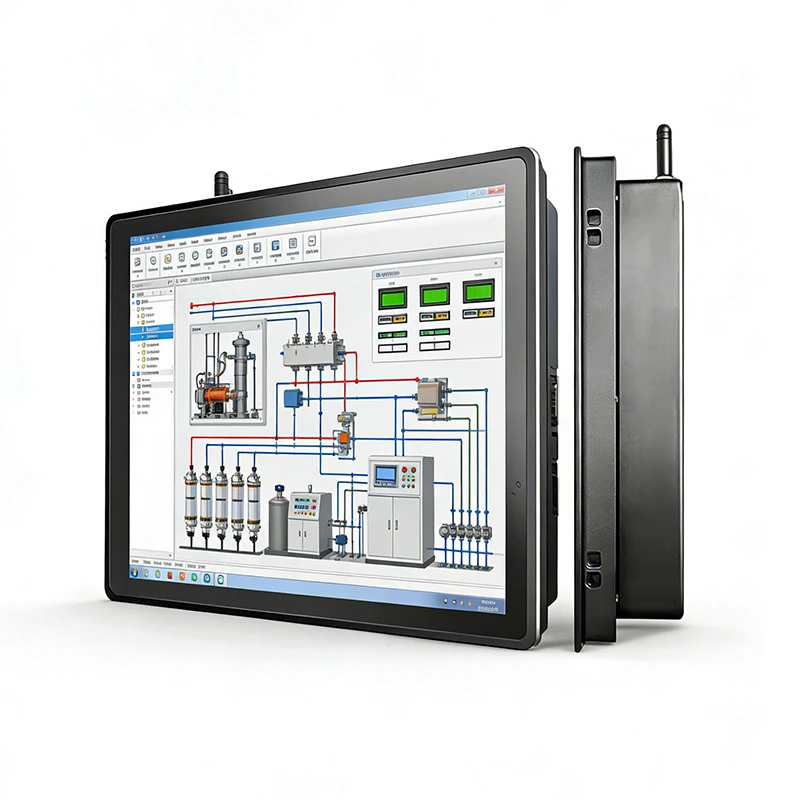 10 12 13.3 15 15.6 17 19 21.5 Inch Industrial Touch Panel All In One PC Mini Computer Capacitive Touch PC Wifi RS232 Com Win 10 - immagine 4