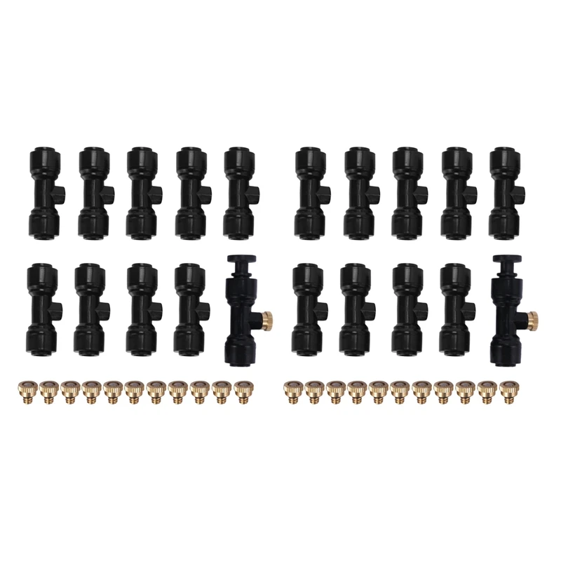 

2X Misting Nozzles Kit Fog Nozzles For Patio Misting System Outdoor Cooling System Garden Water Mister