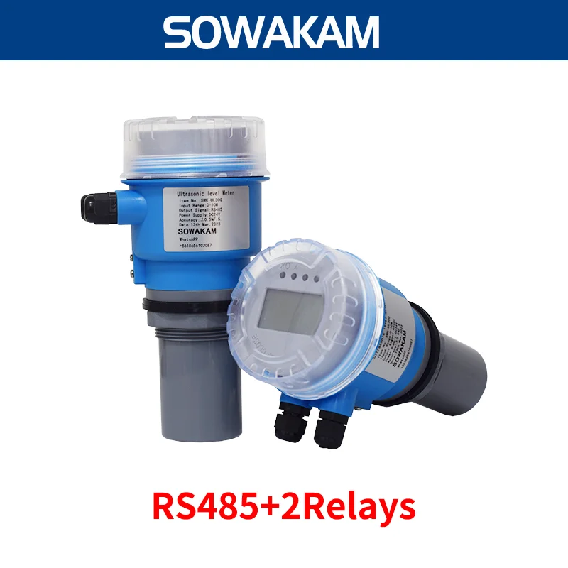 UL300 Noncontact Ultrasonic Level Meter RS485+2 Relays 20m Oil Diesel