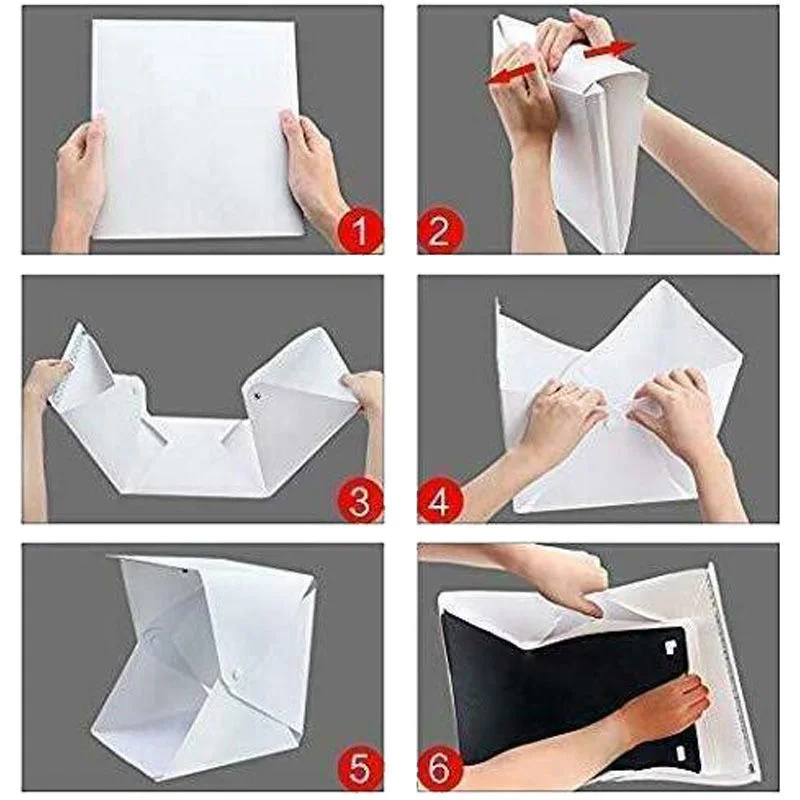Portable Folding Photobox Photography LED Light Room Tent Backdrops For DSLR Camera