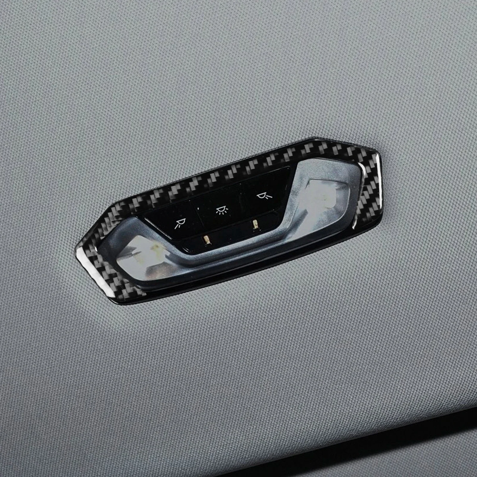 BMW 4 시리즈 G22 G23 G26 2021-2024 자동차 액세서리 탄소 섬유 후면 독서 등 프레임 인테리어 커버 소프트 스티커 트림