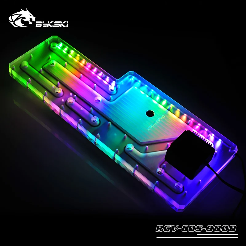 Bykski Distro Plate Per Custodia Corsair 900D, Serbatoio Dell'Acqua Di Raffreddamento Ad Acqua In Acrilico Rgb Con Pompa 12V/5V Rgb Sync, Rgv-Cos-900D