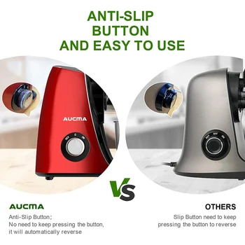 Aucma Juicer Machine Cold Press Juicer Machine with Quiet Motor and Reverse Function Recipes for High Nutrient Fruit Vegetable 4
