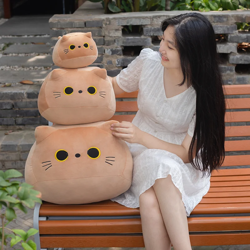 18cm Plush Cat Toy White Black Brown Stuffed Animal Cat Plush Throw Pillow Kids Toys Birthday Gift For Children 5