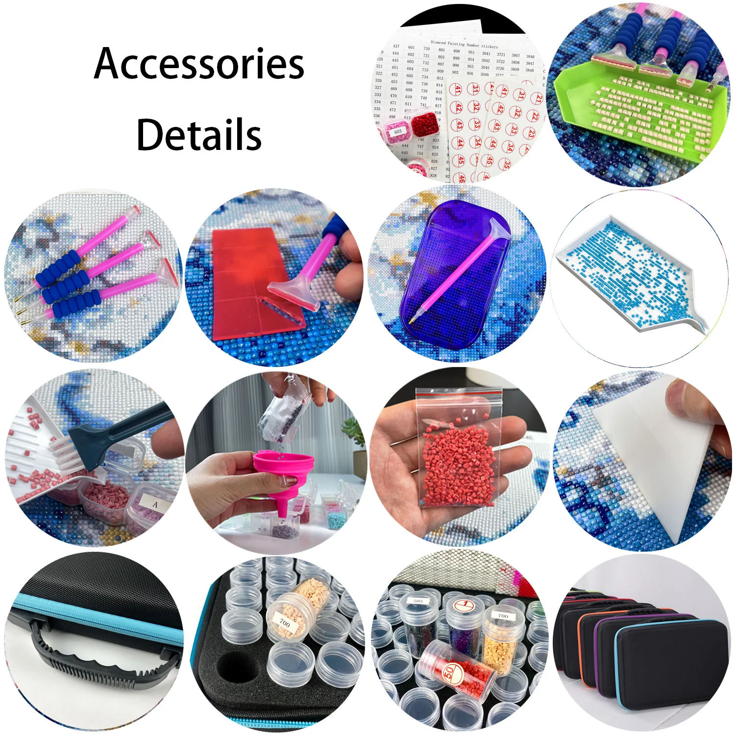 Diamond painting accessories accessory box 5D Diamond Painting tools Accessorie Container Storage Bag Box Beads Carry Case Diamond Embroidery Tools Handbag diamond painting accessories diamond painting accessory box