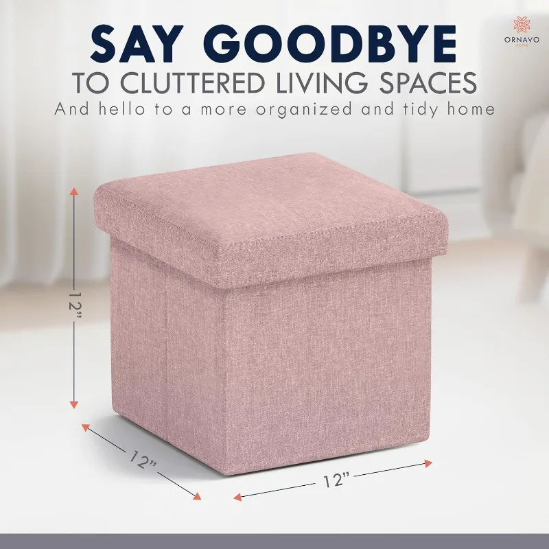 Storage Box Multi-functional Foldable Furniture Large Capacity Footstool Waterproof Fabric Storage Ottoman Foldable Rest Stool