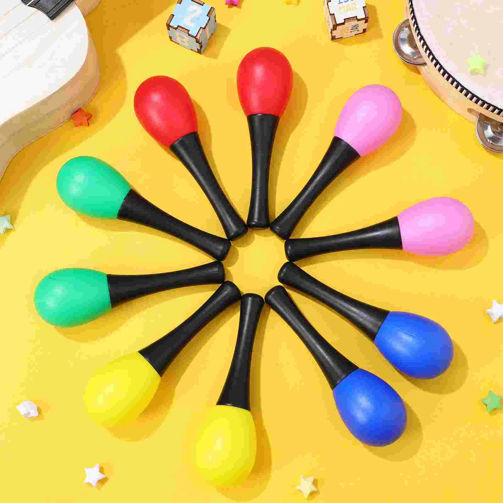 Wooden Sand Hammer Small Maraca Sand Hammer Playthingss Mexican Party Favors Sand Hammer Playthings Musical Instruments Percussion Mini