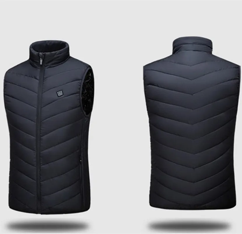 New Men'S Fashion Versatile Electric Heating Intelligent Constant Temperature Heating Warm Vest Winter Nine Zone Heating Coat