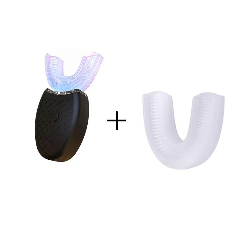 thumbnail image 1 of Cepillo de dientes eléctrico sónico para limpieza de dientes, cepillo de dientes ultrasónico de 360 grados, automático, tipo U de silicona, 1 of 5