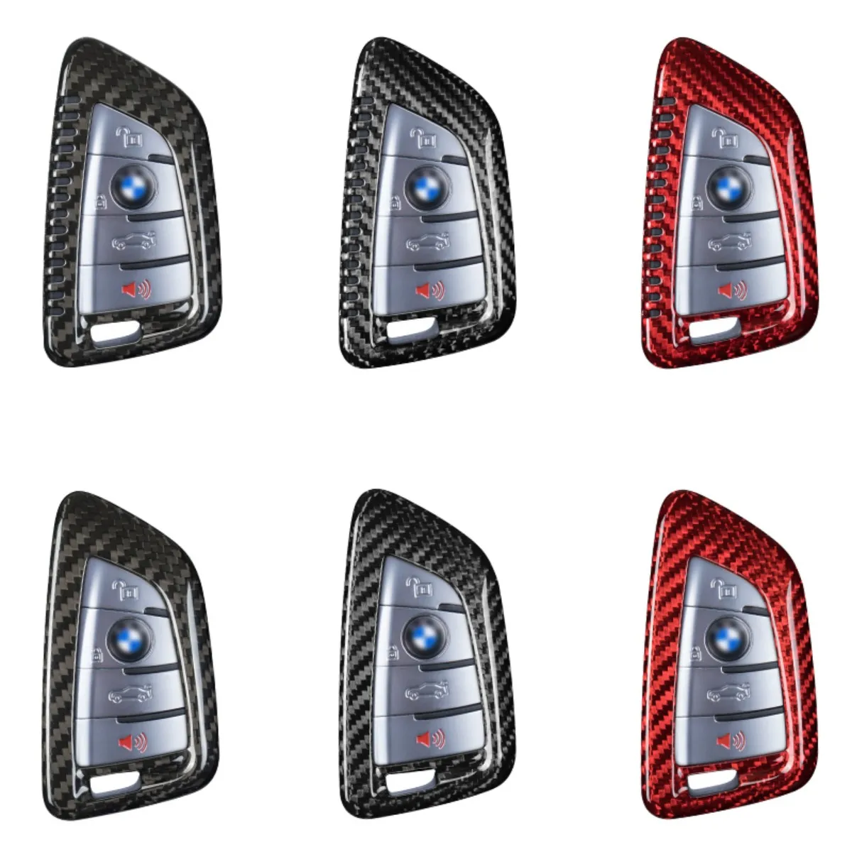 T-탄소 섬유 자동차 키 케이스 커버, BMW F20, G20, G30, X1, G05, X6, X7 에 적합, 쉘 열쇠 고리, 자동차 인테리어 액세서리