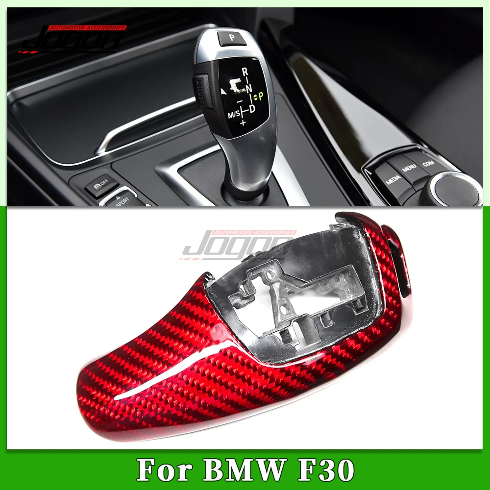 

Red Carbon Car Interior Central Console Gear Shift Head Knob Cover Trim For BMW 3 4 Series GT F34 F30 F31 F32 F33 F36 2012-2018