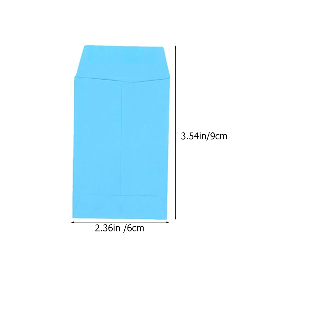 50pcs Blank Small Mini Color Empty Envelope Card Packaging Cash Deposit Mixed Invitation