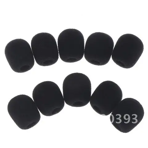 

10pcs Microphone Windscreen Foam Headset Cover Replacement Telephone Mic Cover Headset Foam Windshied 25*8mm