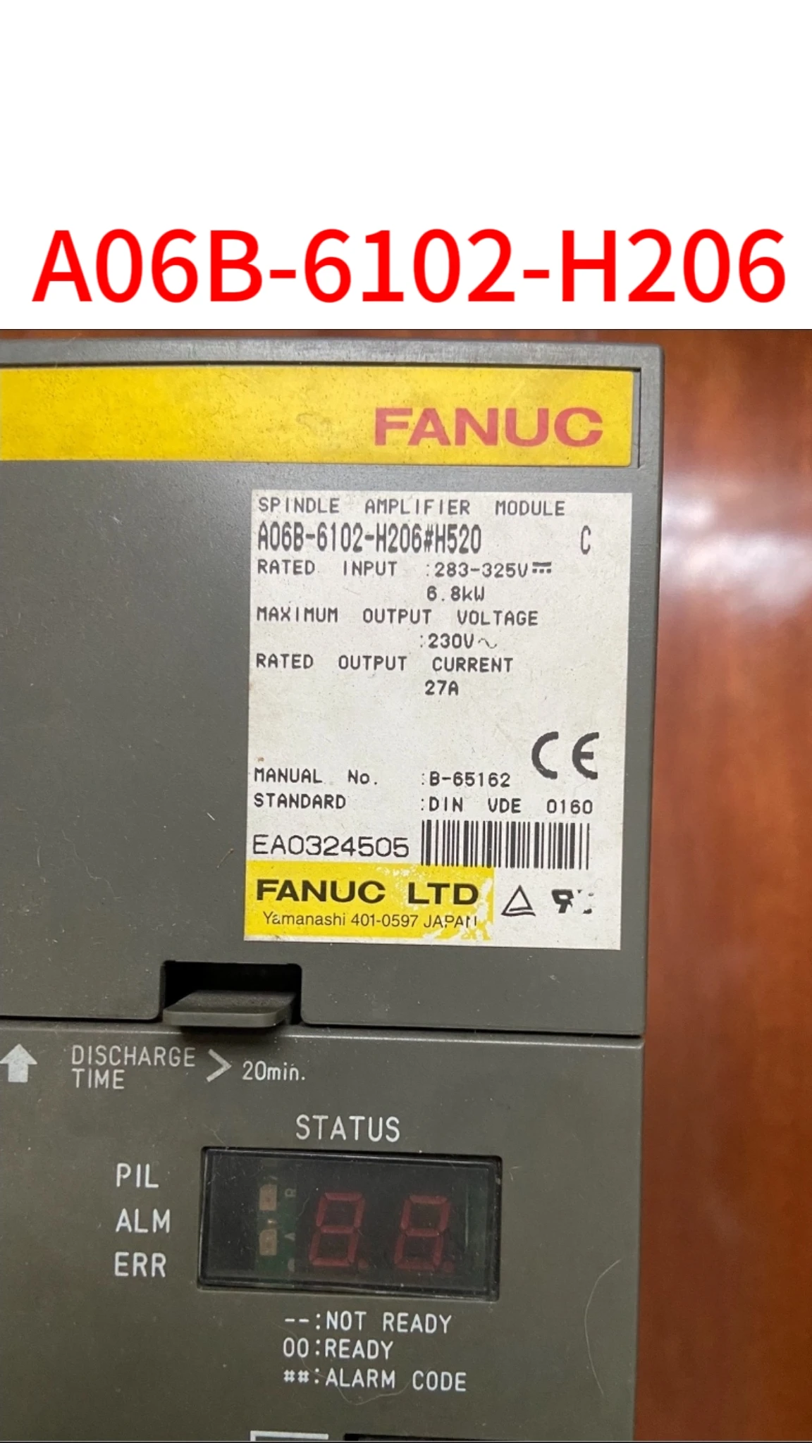 

Second-hand A06B-6102-H206 test ok