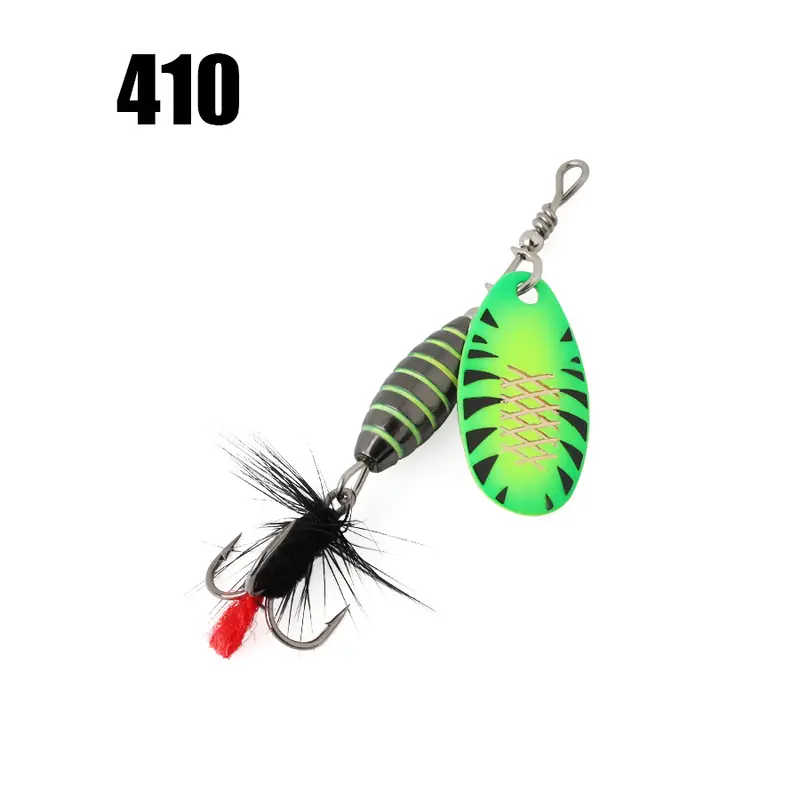 W.P.E 1pcs Spinner Lure 3.7g/5.3g/8.2g/10.5g Bait Metal Brass Spoon Hard Lure Feather Treble Hook Fake Lure Fishing Tackle Pesca - Image 13