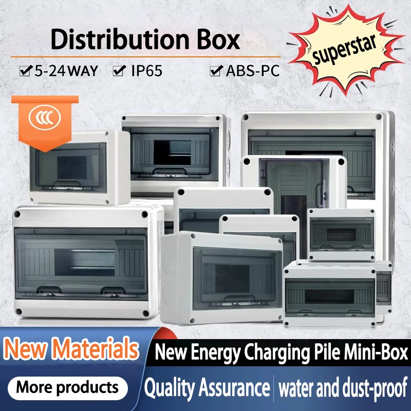 HT Series 5/8/12/15/18/24 วิธี IP65 กันน้ํากล่องกระจายไฟฟ้า Circuit Breaker PC พลาสติก ABS MCB Power Junction กล่อง 1