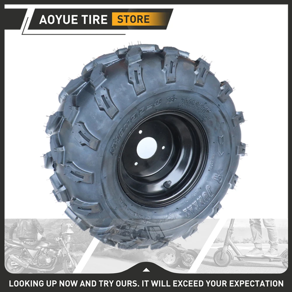 

18x9.50-8 18*9.50-8 Tubeless Tire Vacuum Tyre Alloy Hub for ATV Kart Quad Dirt Bike Wear-resistant Wheel Tires 8 inch Off-Road