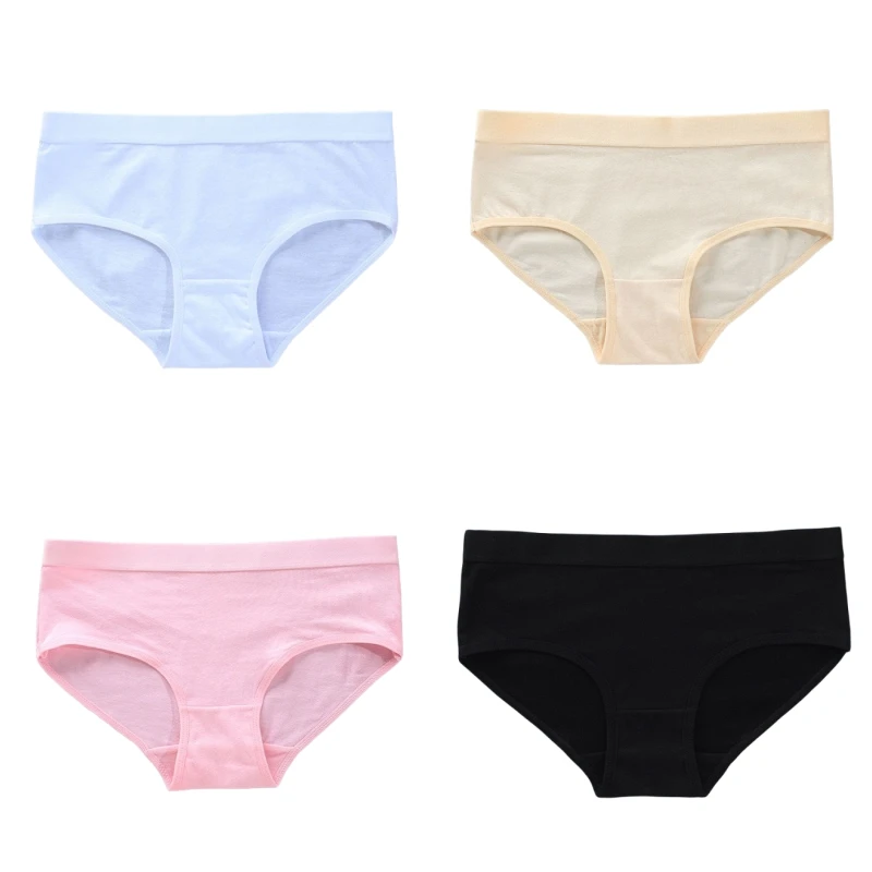 

4pcs Children's Panties Teenage Cotton Underwear Sport Puberty Student Briefs 8-14Years