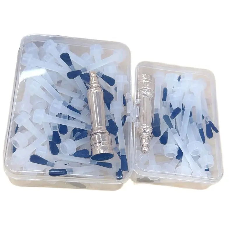 60pcs Round Tip Varnish Brush Head Disposable Nail Polish Bottle Brushes Replacement Manicure Painting Brush Tools Kit 6