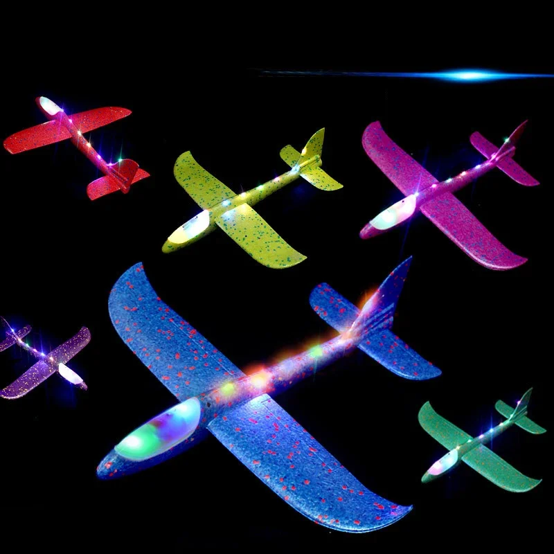 Schiuma Hand Throw Airplane 10 Pz/Lotto 48 Cm Epp Launch Fly Glider Planes Model Aircraft Outdoor Fun Toys For Children Party Game