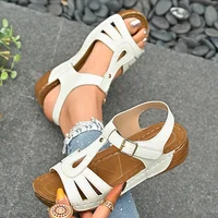 2025 Summer Women Wedge Sandals Lightweight Ankle Buckle Platform Gladiator Sandals Woman Peep Toe Non Slip Beach Sandles 36-43 - Image 2