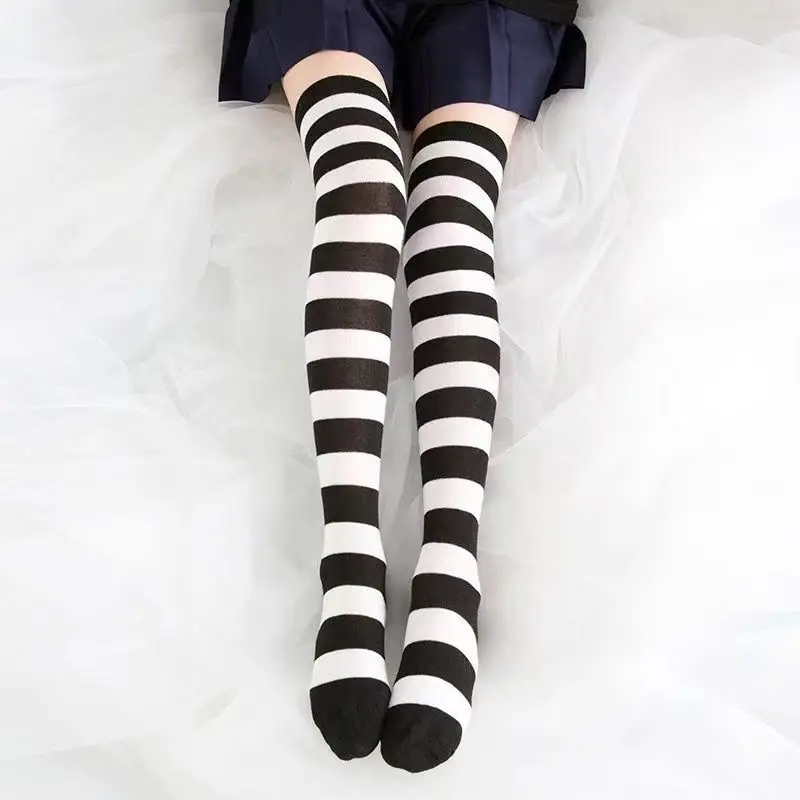 Mädchen japanische JK Wadenstrümpfe bunte Streifen Gothic Punk lange Socken personalisierte modische coole Damen Röhrensocken – Detail 6