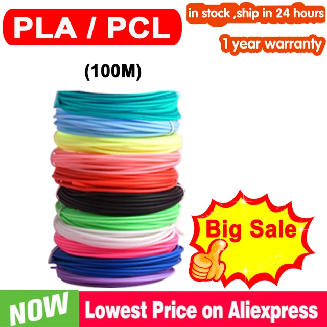 5 Pieces (Min. Order) 10M PLA Filament For 3d Printer Pen Diameter 1.75mm  Plastic for 3D Pen 3D Printer Pen Replacement